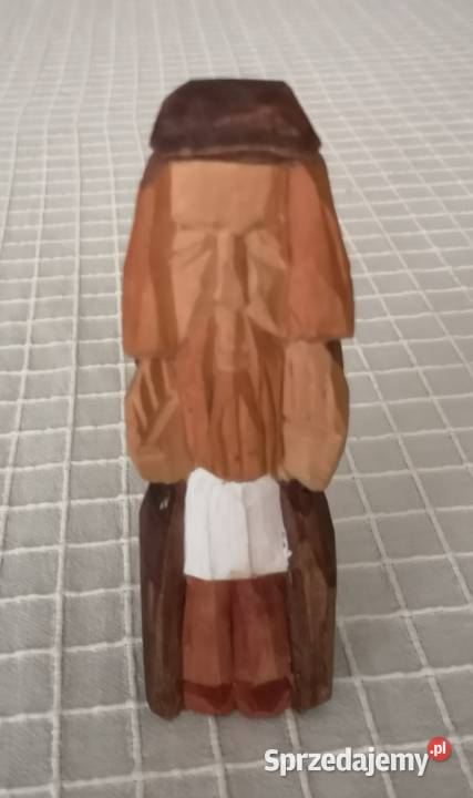 Stara rzeźba ludowa chłopa śląskie