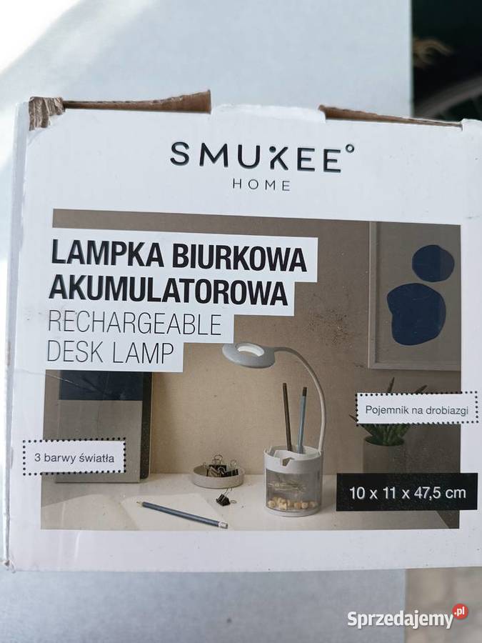 Lampka biurkowa akumulatorowa z pojemnikiem LED Lampy Kędzierzyn-Koźle
