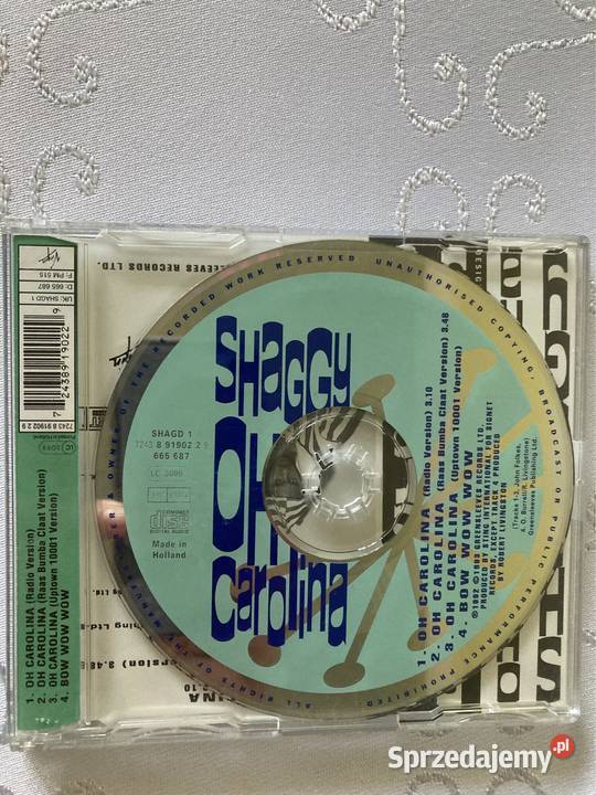 Płyta Cd Maxi Cd Single Shaggy Oh Carolina Lata sprzedam