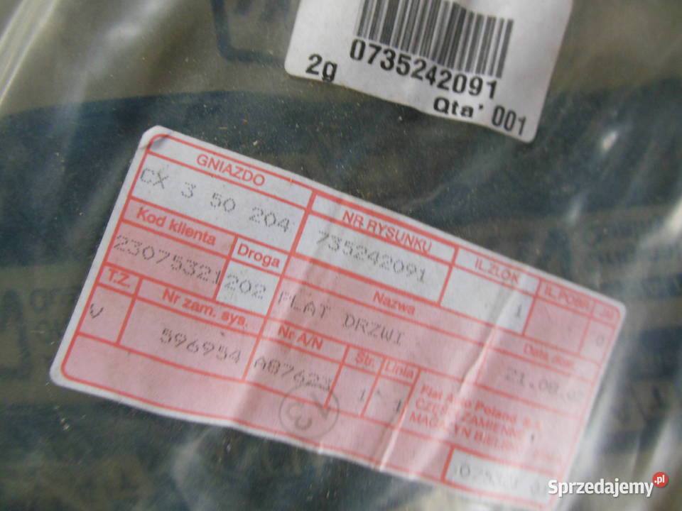 735242091 Płat poszycia drzwi tył prawych Siena Kozy