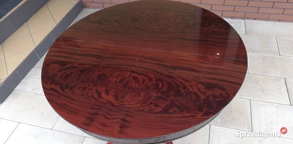 Stół okrągły 100 na wysoki połysk rozkładany Garwolin