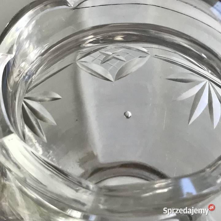 Niewielki kryształowy wazon szlif ręczny