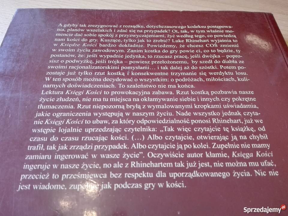 Księga kości Luke Rhinehart Gdańsk sprzedam
