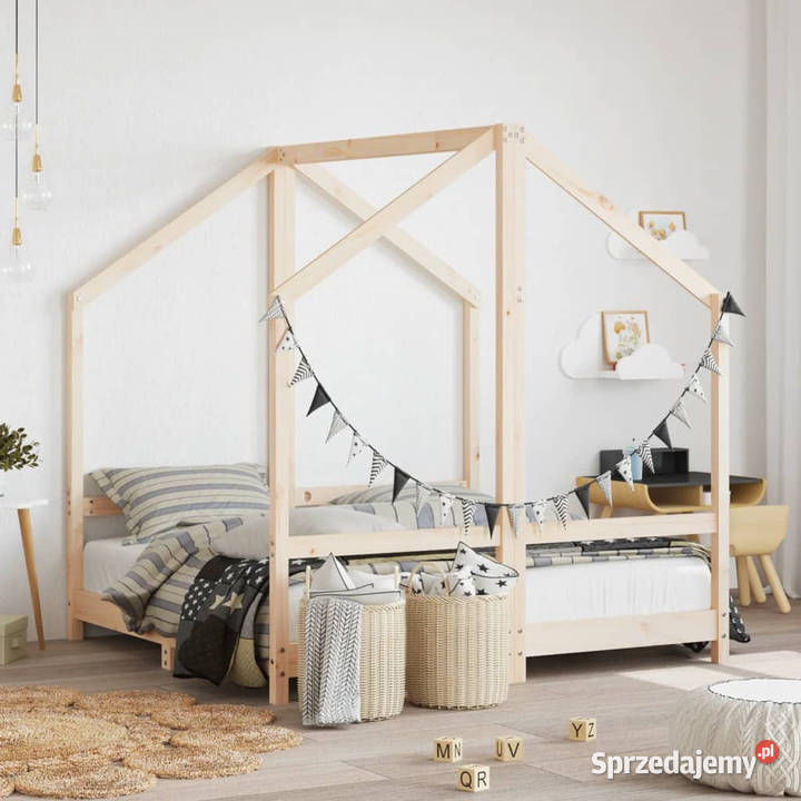 Rama łóżka dziecięcego 2x70x140 lite drewno mazowieckie