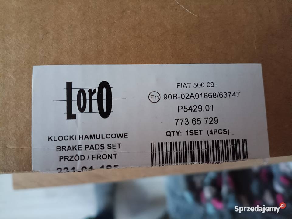 Klocki hamulcowe fiat 500 Wejherowo