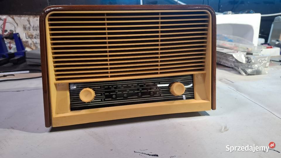 Radio lampowe UNITRA ROZYNA PRL drewno vintage Antyki Namysłów