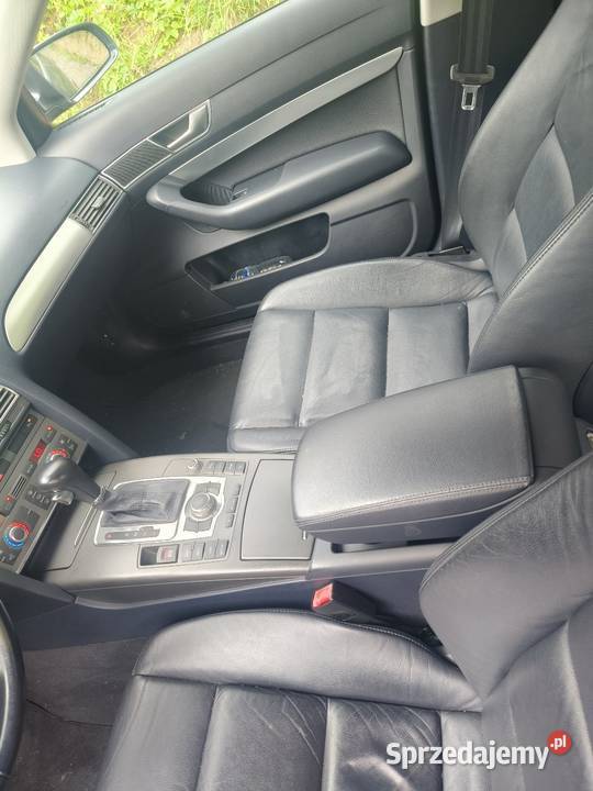 Zestaw foteli skóra audi A6 c6 sedan granatowe