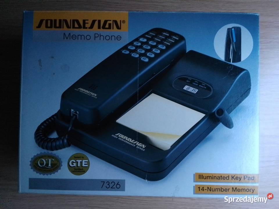 Kolekcjonerski retro telefon Soundesign Memo