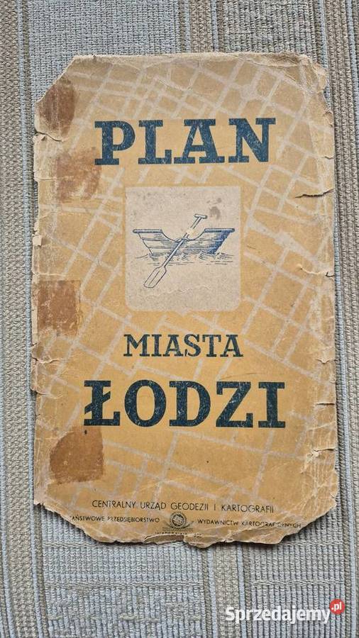 Mapa miasta Łódź 1956 r wielkopolskie Poznań