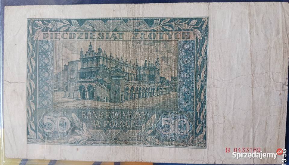 50 Złotych Kraków 1941 r ser B wielkopolskie Konin