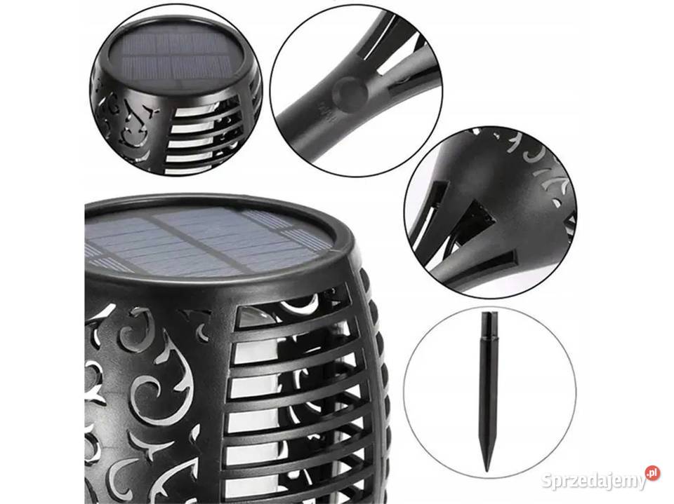 Lampa ogrodowa LED efekt płomienia 4 SZTUKI małopolskie