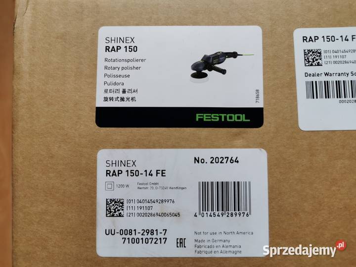 Festool Polerka rotacyjna SHINEX RAP 15014 FE