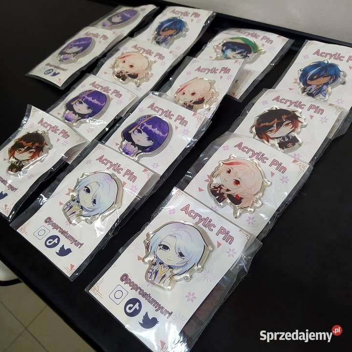 Przypinki anime komplet EN 71  Kraków sprzedam