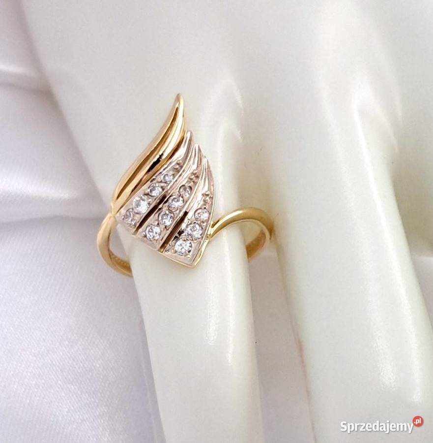 Pierścionek r12 Złoty pr585 Glamour Z727 Pierścionki wielkopolskie