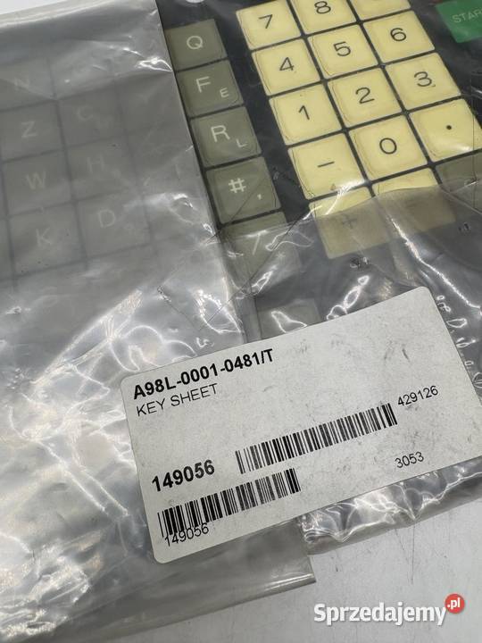Fanuc A98L00010481T Keysheet Keypad Warszawa