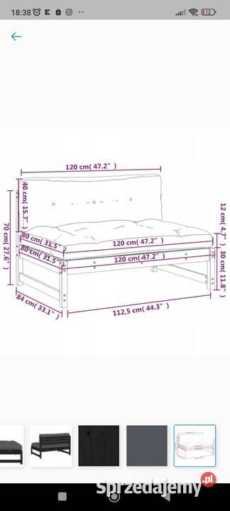 Meble ogrodowe sofa VidaXL śląskie Orzesze