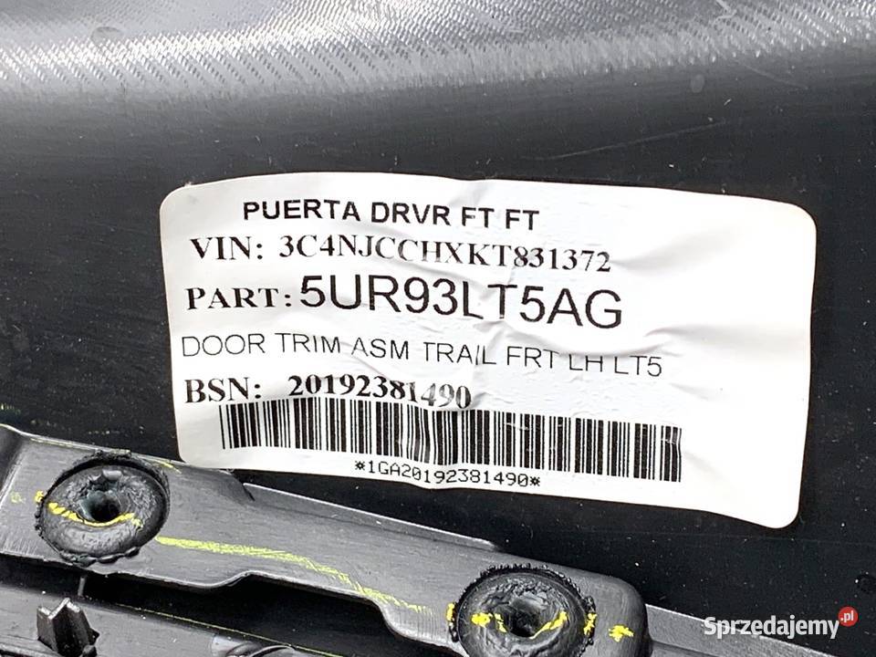 BOCZEK DRZWI LEWY PRZÓD JEEP COMPASS MP