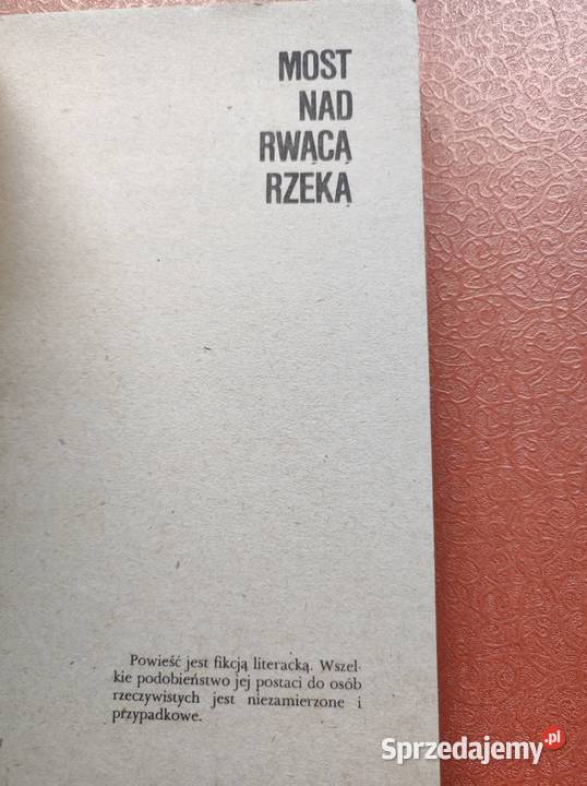 Most rwącą rzeką Stanisława Fleszarowa Muskat miękka Książki i Podręczniki Kielce sprzedam