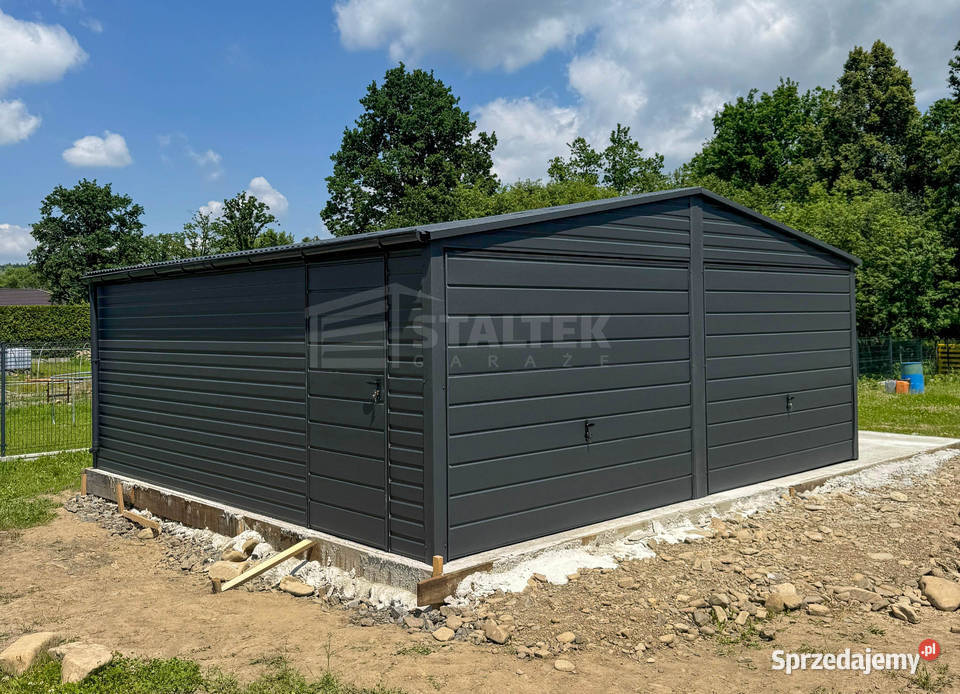 Garaż blaszany 6x6m 2x Brama uchylna drzwi Sprzedaż sprzedam