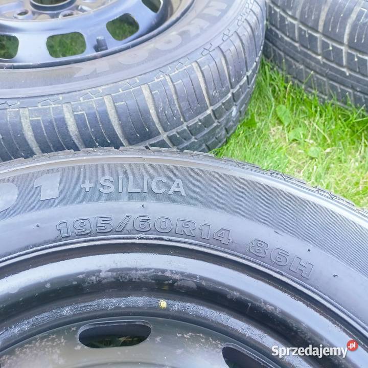 4 KOŁA OPONY 195 60 14 stal np do WOZU J 145 12 Średnica 14"