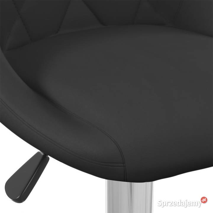 Stołki barowe 2 czarne obite aksamitem WM335302 Warszawa