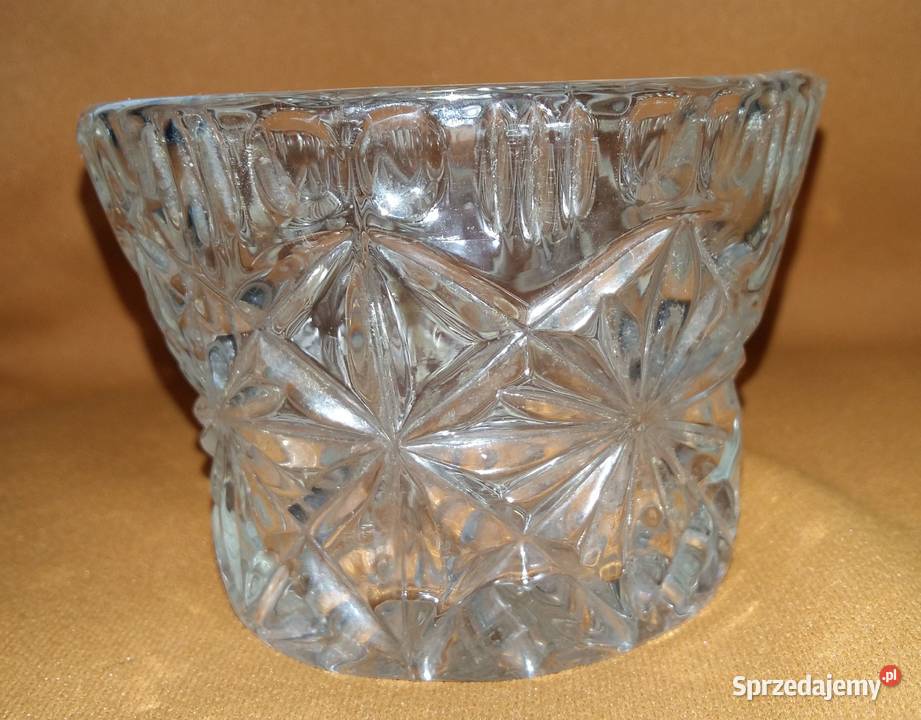 Cukiernica szklana ze szlifem grube szkołGruszka Łódź