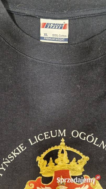 TSHIRT męski bawełniany z nadrukiem granatowy Lublin