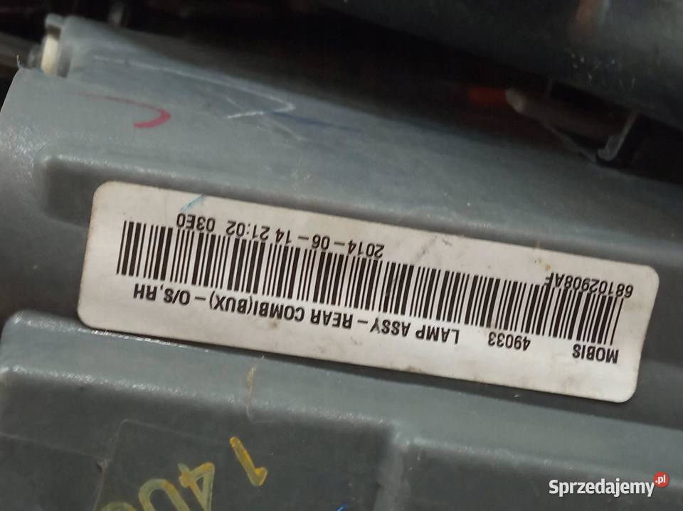 LAMPA TYŁ 68102908AF Jeep Cherokee V 2014 sprzedam