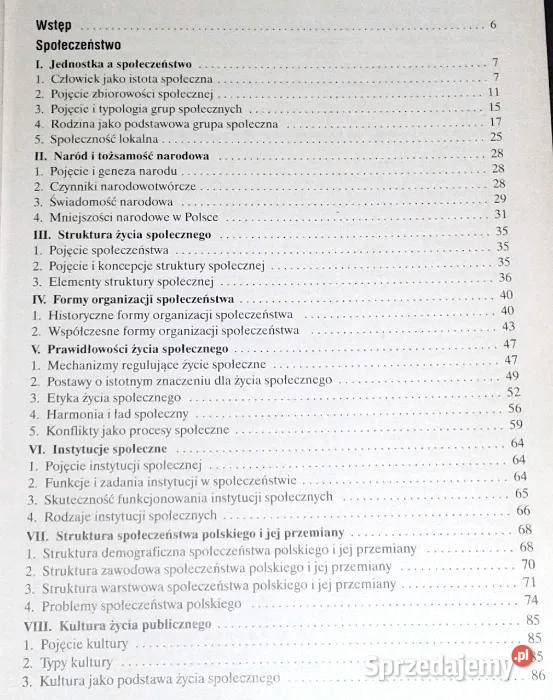 Wiedza o Społeczeństwie Z Smutek J Maleska Chełm sprzedam