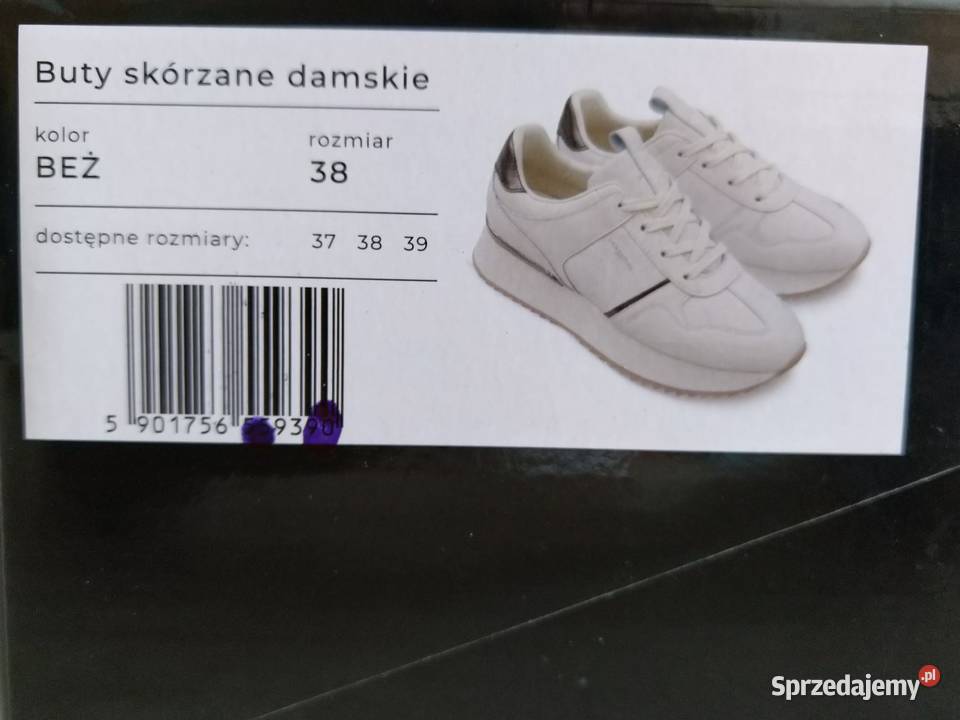 NOWE Damskie buty skórzane sznurowane wiązane Zabrze