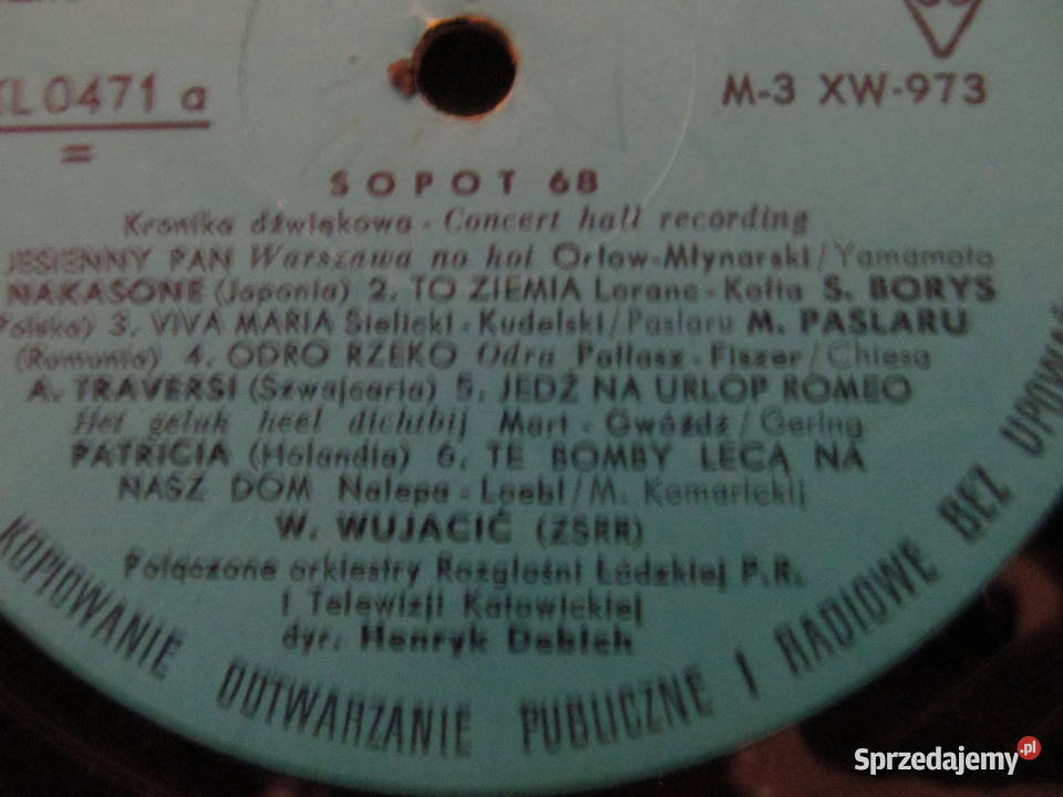 Płyty winylowezestaw 41 Wojnicki Grunwald Sopot Lublin