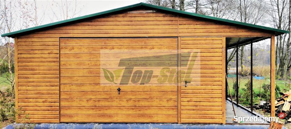 Garaż Blaszany na WYMIAR Drewnopodobny | Akrylowy NISKA CENA