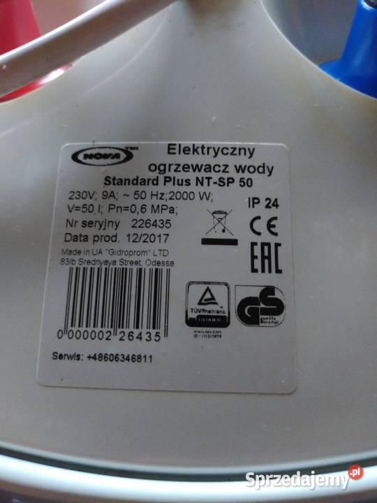 Bojler 50 l używamy Słomniki
