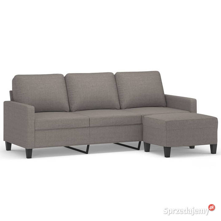 3osobowa sofa z podnóżkiem taupe 180 tkaniną Warszawa