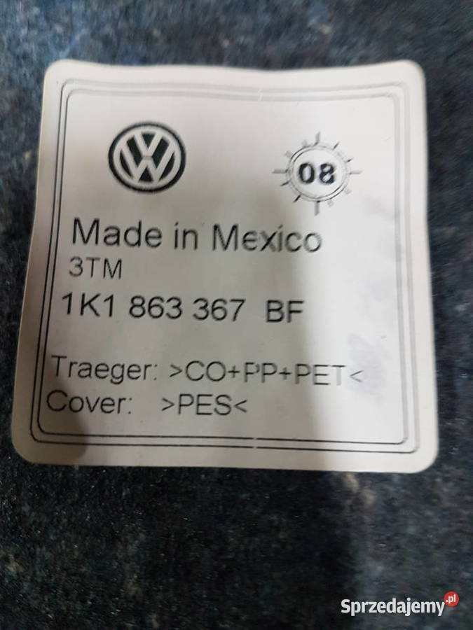VW GOLF V KOMBI DYWAN WYKLADZINA CZARNA osobowe Turkowice sprzedam