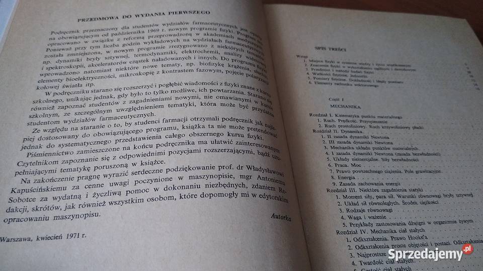 Fizyka podręcznik studentów farmacji Maria twarda Gdańsk