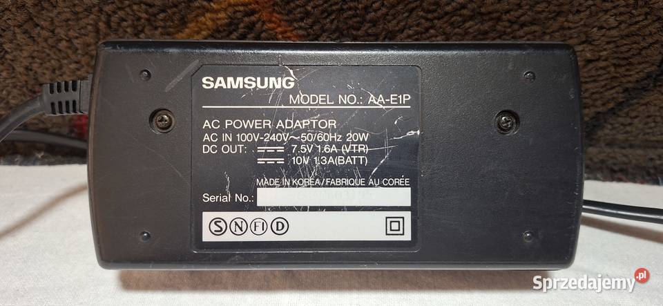 Ładowarka Samsung AAE1P do kamer analogowych lubuskie Zielona Góra