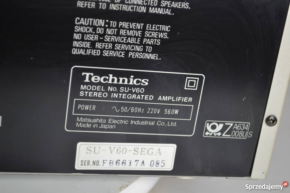 TECHNICS SUV60 VC4 Integrated Amplifier Stereo Piotrków Trybunalski