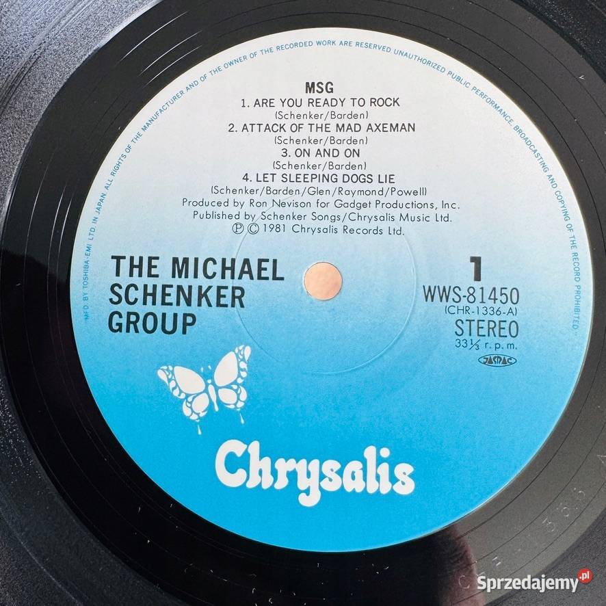 The Michael Schenker Group MSG EXEX Japan Obi LP Poznań