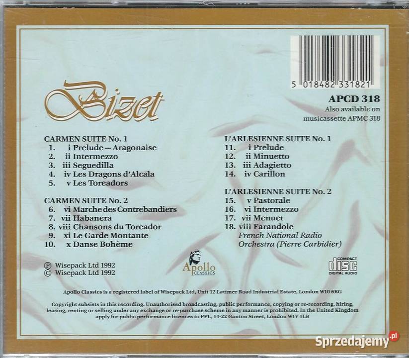 CD Bizet 1992 1 płyta Brwinów