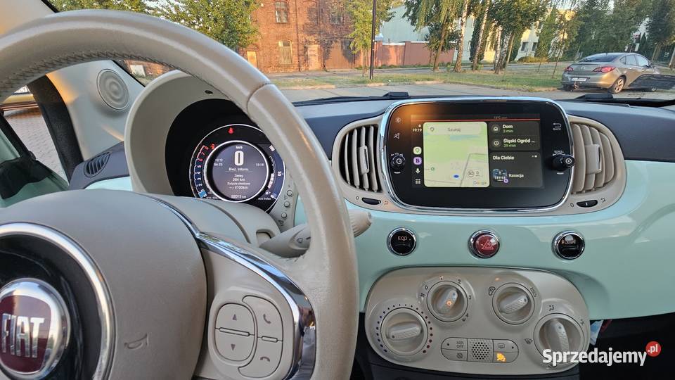 Fiat 500 Lounge MY2017 Miętowy panorama Ruda Śląska