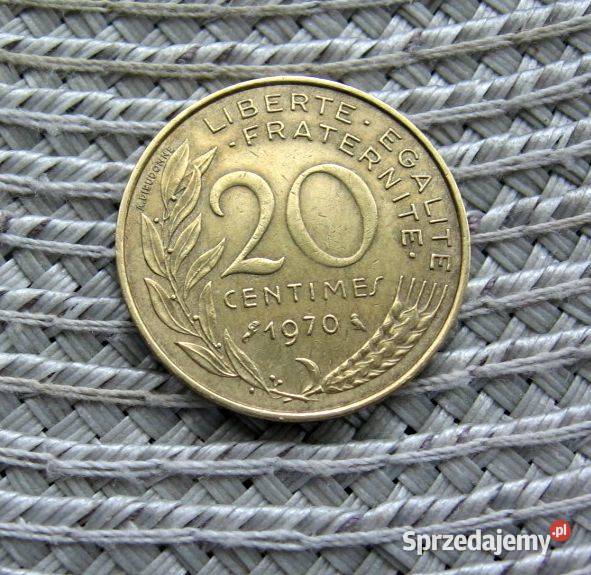 Francja 20 Centimes 1970r Numizmatyka Kalisz sprzedam