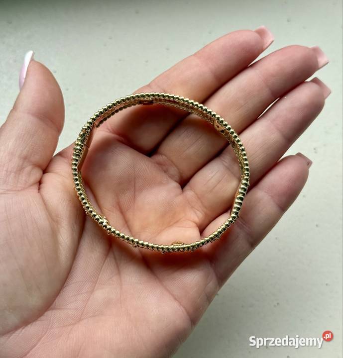 Bransoletka kolor złoty cyrkonie na van Cleef