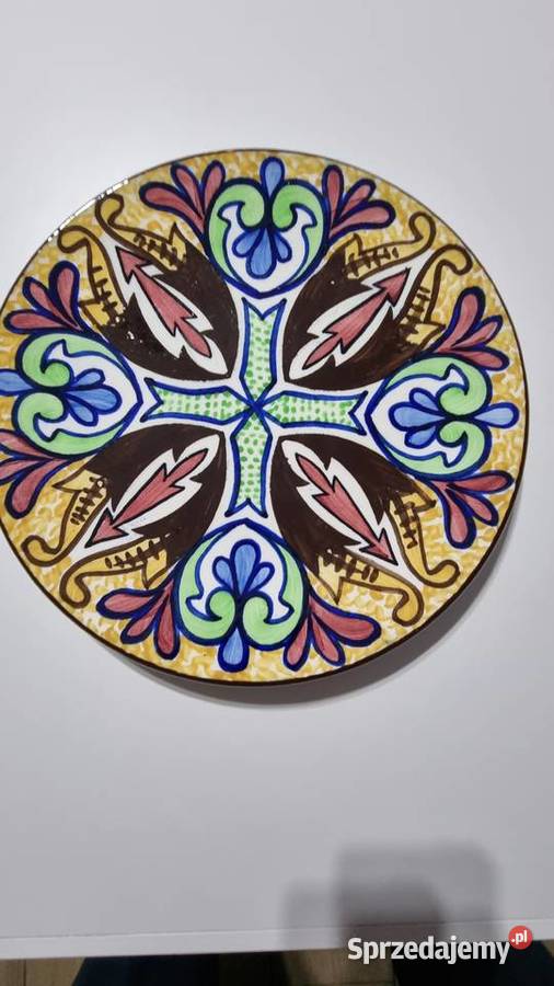 Talerz Dekoracyjny Ozdobny Ceramika Hiszpańska Wola Podłężna
