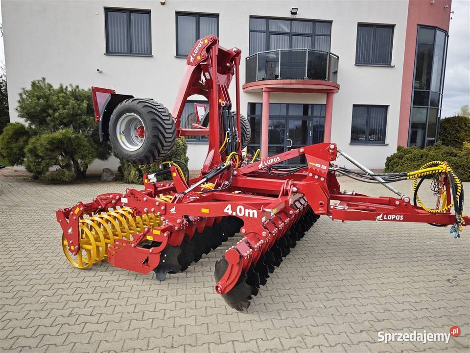 Brona talerzowa 4m hydraulicznie składana nieuszkodzony Agregaty