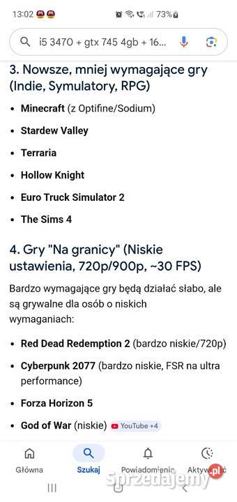 Komputer stacjonarny do gry pc i516gbgtx 4gb Kielce