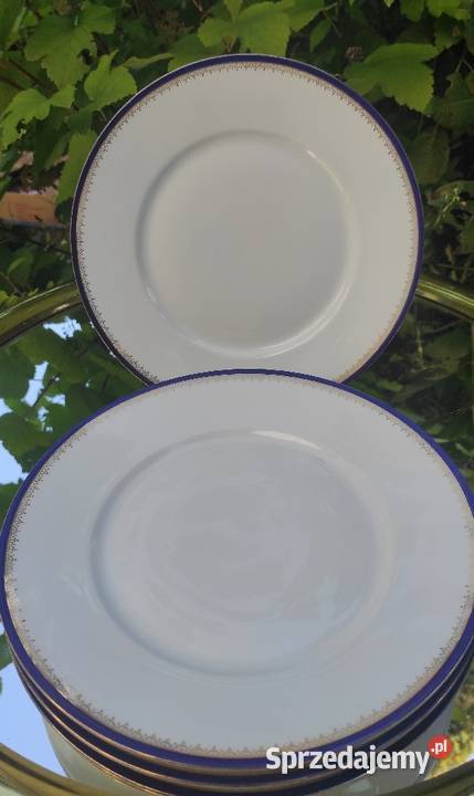 ROSENTHAL KOBALT I ZŁOTO PÓŁMISEK OWALNY łódzkie Pabianice