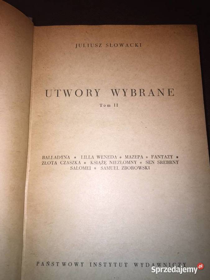 Słowacki Juliusz Utwory wybrane Tom III Warszawa