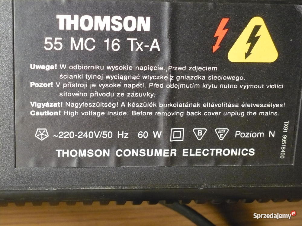 telewizor Thomson 55 MC 16 TxA Kineskopowy Kraków