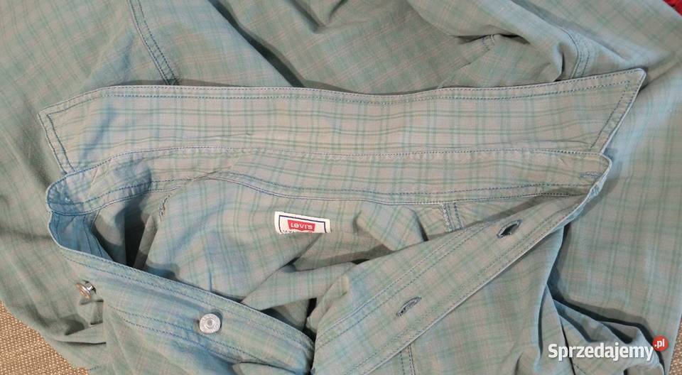 Koszula Levis z przełomu lat 8090 vintage duże L zielony Odzież codzienna śląskie Katowice
